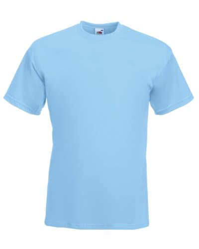 Image of Fruit of the Loom Mens Super Premium Short Sleeve Crew Neck T-Shirt (3XL) (Sky Blue)