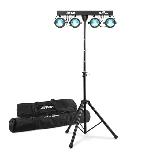 Image of MAX Partybar11 COB LED DJ Par Bar Lighting System with Stand, Bag and Remote Control - Disco Party Effect DMX Stage Lighting System