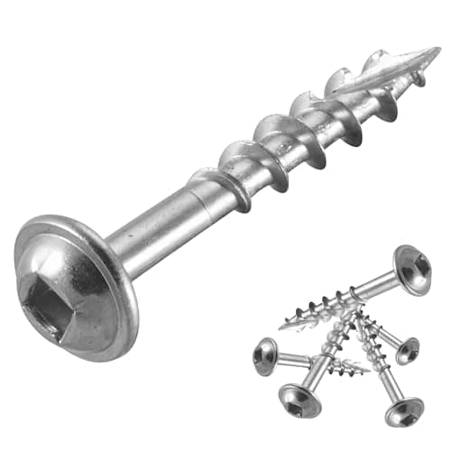 Image of E.P.H. Pocket Hole Screws, No.8 x 32mm, Pack of 100, Coarse Self-Cutting Thread, Square Drive, For Softwoods & Man-Made Boards, EPHS832100C