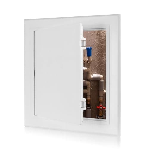 Image of Access Panel 200x200 mm - Paintable Easy Access Doors with Hidden Hinges, Flush Fit ABS Inspection Hatch for Drywall, Wall and Ceiling Electrical Plumbing