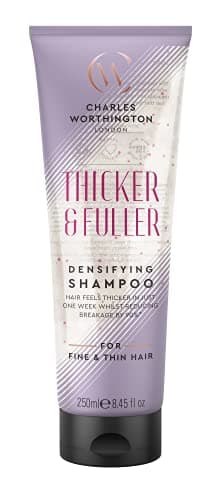 Image of Charles Worthington Thicker and Fuller Densifying Shampoo, Hair Thickening Shampoo for Fine Hair, Purple, 250 ml