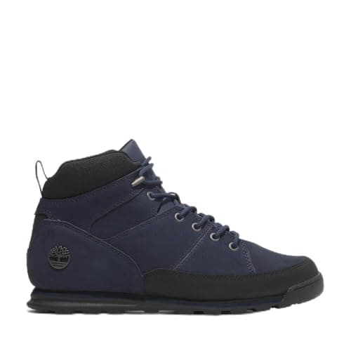 Image of Timberland Euro Rock Mid Lace Boot Navy Nubuck TB0A41YHW06 Suede Men, navy, 11 UK