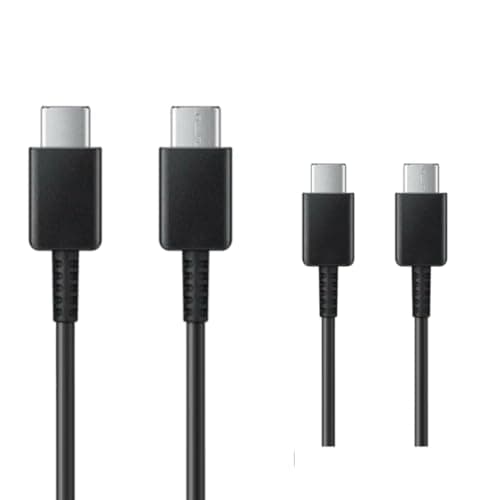 Image of Super Fast Charging USB C to USB C Cable (2 Pack), Type-C Charging Cable (1M) PD 3A Compatible with Samsung, iPhone 15 16, Tablets & and all other USBC devices, Black