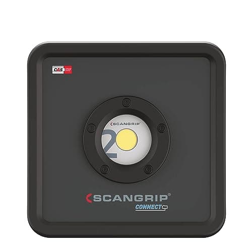 Image of SCANGRIP NOVA 2 Connect 2000 Lumen Portable Led Work Light, Power Tool Battery Operated, Handheld, Compact, Light Dimmer Function, Built-in Hook, and Power Bank with USB
