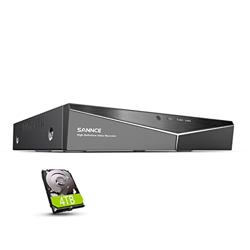 Image of SANNCE DVR 16 Channel CCTV Camera Systems, 1080P Full HD 16CH DVR, 5-in-1 Hybrid Digital Video Recorder Supports TVI AHD CVI CVBS Analog IP Security Cameras (4 TB HDD)