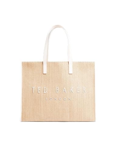 Image of Ted Baker Women's S284036IVORYO/S Faux Raffia Large Icon Bag, Ivory
