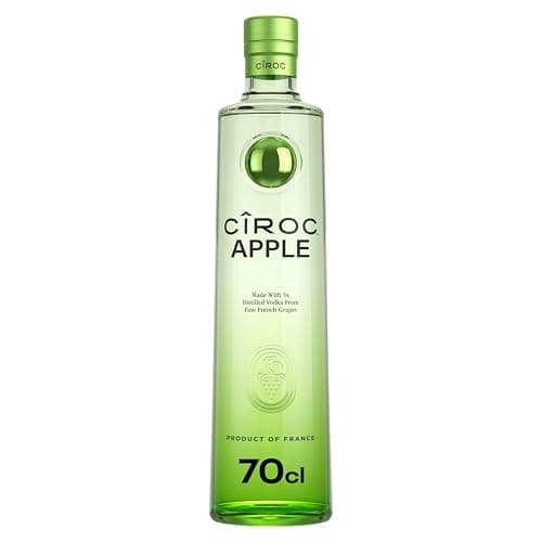 Image of Ciroc Apple Flavoured Vodka | 37.5% vol | 70cl | Juicy Taste of Bright Green Apples | Hints of Vanilla & Citrus | For a Mixed Drink or Cocktails | Elegantly Smooth