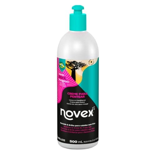 Image of Novex Mystic Black Leave-In Conditioner with Baobab Oil, Deeply Hydrates and Helps to Seal Hair Cuticles, Suitable for all Curly Hair Types 500ml