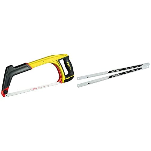 Image of Stanley 0-20-108 Fatmax 5-in-1 Hacksaw & FatMax FMHT0-20194 300mm Hacksaw Blades (Pack of 2)