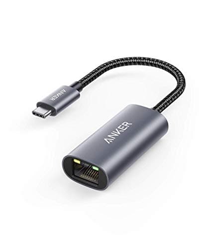 Image of Anker USB C 3.0 to Ethernet Adapter, Portable 1-Gigabit Network Hub, 10/100/1000 Mbps, for MacBook Pro, iPad Pro 2019/2018, ChromeBook, XPS, Galaxy S9/S8, and More