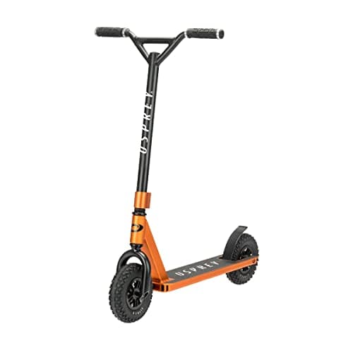 Image of Osprey Dirt Scooter | for Adults and Beginners Scooter with Chunky Road Tyre Off Road All Terrain Pneumatic Trail Tires and Aluminium Deck, Multiple Colours, Orange