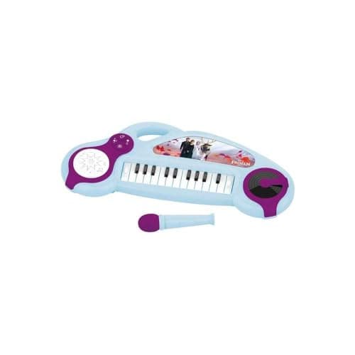 Image of Lexibook, Frozen, Electronic Piano for Children with Light Effects, Microphone, Drums, Built-in Speaker, Demo Tunes, DJ Player, Purple/Blue, K704FZ
