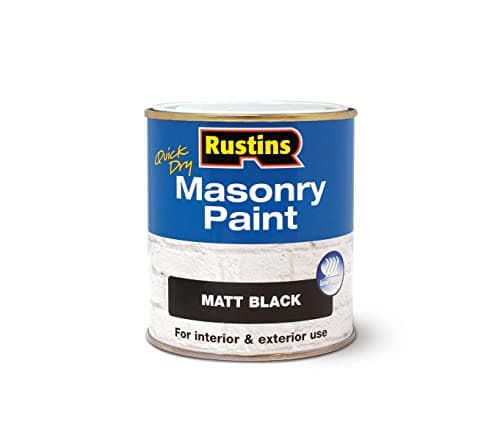Image of RUSTINS Masonry Paint Matt Black 250ml