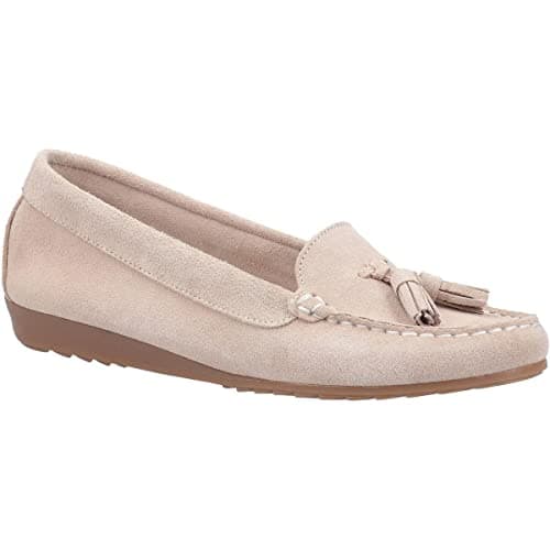 Image of Riva Womens Aldons Slip-On Moccasin Loafer Shoes 6 UK Beige
