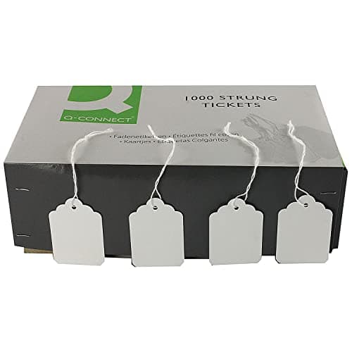 Image of Q-Connect KF01621 Strung Ticket 57x38mm (Pack of 1000) - White