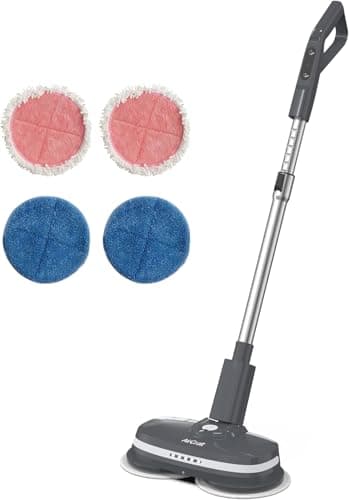 Image of Aircraft Home PowerGlide, Cordless Rechargeable Hard Floor Cleaner and Polisher with 4 Cleaning Pads for Hard Floors, Wood, Tiles and Laminate