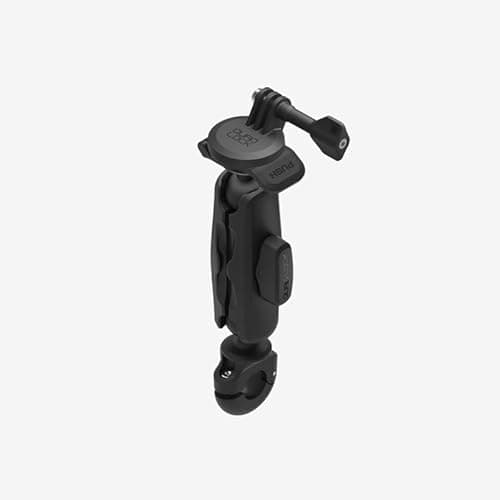 Image of Quad Lock to Action Camera Adapter Kit with Base Bar Clamp (Small) and Dual Pivot Arm (Medium) Compatible with GoPro, Action Cameras and Compatible Lights