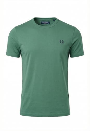 Image of Fred Perry Ringer T-Shirt, Deep Mint (UK, Alpha, L, Regular, Regular, Deep Mint)