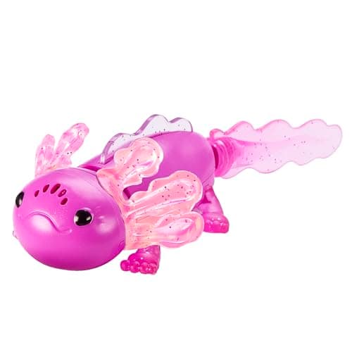 Image of Fingerlings Interactive Baby Axolotl, Ziggy (Magenta), Swims & Lights Up