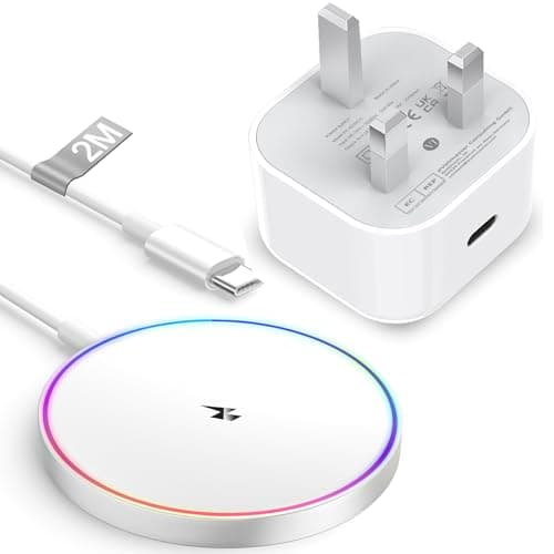 Image of Wireless Charger iPhone 2M, 15W Mag-Safe Charger with USB C Charger for iPhone 17/16/15/15 Pro Max/15 Plus/14/13/12 Pro/11/8, AirPods, Magnetic Wireless iphone Charger Pad Fast Wireless Charger