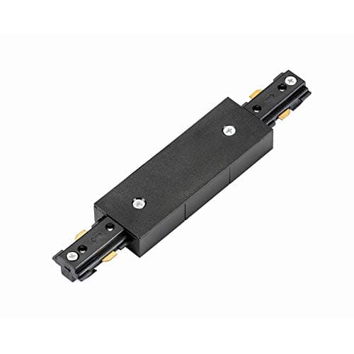 Image of Black 240V Single Circuit Track Central Connector Accessory Track Lighting