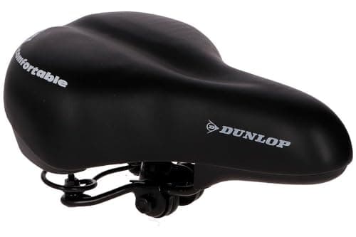 Image of Dunlop Sport Unisex_Adult Cityradsättel City Bike Saddle, Black, 26.5x18.5 cm