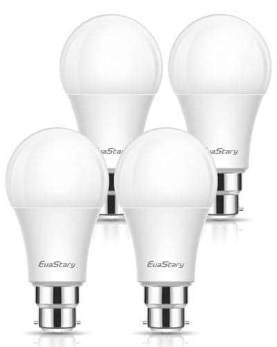 Image of EvaStary 100W Bayonet Light Bulbs, 13W B22 LED Bayonet Bulbs Daylight White 6000K, BC A60 GLS Frosted Energy Saving Light Bulbs Bayonet, Non-dimmable, 4 Pack