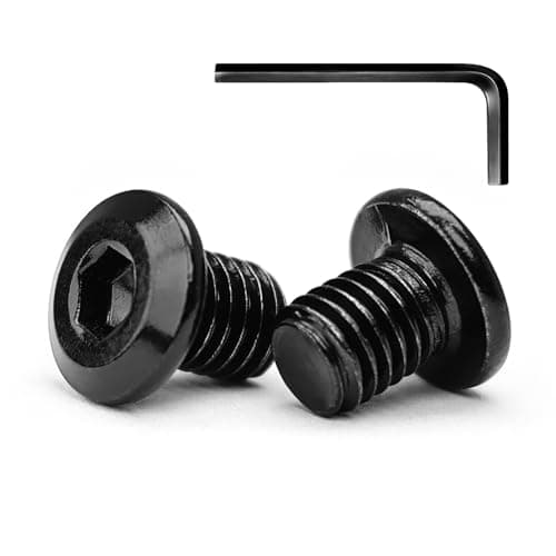Image of MINHER M8 x 10mm 10Pcs Flat Head Hex Socket Cap Screws Bolts, Furniture Bolts, 304 Stainless Steel 18-8, Full Thread (with Hex Spanner)