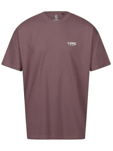 Image of LUKE 1977 Men's Exquisite T-Shirt – Relaxed Fit, 100% Cotton (UK, Alpha, XL, Regular, Regular, Mauve)