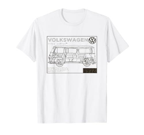Image of Volkswagen Type 2 Camper Plans Dark Text T-Shirt