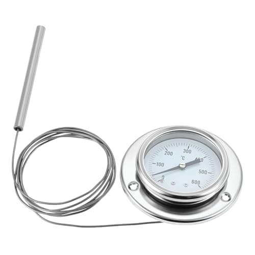 Image of DRELD Oven Thermometer with 150cm Stainless Steel Probe - High-Temperature BBQ & Pizza Oven Gauge (0-600℃) Grill Thermometer for Grills, Wood-Fired Ovens, BBQ, Baking