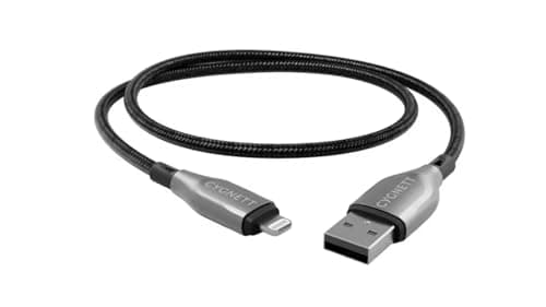 Image of Cygnett Armoured Lightning to USB-A Cable 12W (1M, Black)