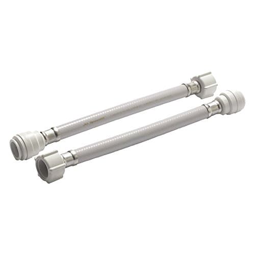 Image of JG Speedfit PFLX16 Hand Tighten Flexible Hose, White, 15 x 3/4-Inch Bsp 300 mm, Set of 2 Pieces
