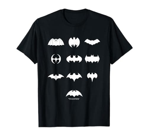 Image of DC Comics Batman Bat Logo Evolution T-Shirt