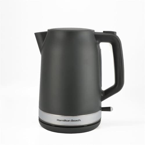 Image of Hamilton Beach Electric Kettle, Ella,1.7L, Boil Dry Protection, Auto Shut Off, Detachable Filter, Lift & Grip Handle, Push Button Lid, Water Level Window, Strix Technology, Matte Charcoal - HBK3045MCH