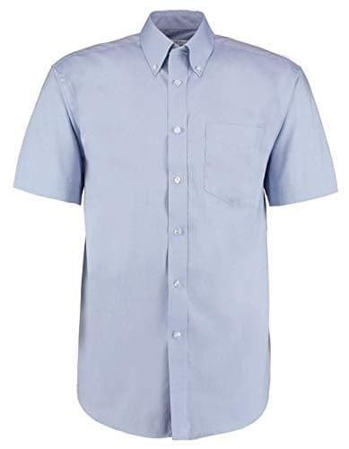 Image of Kustom Kit Short Sleeve Corporate Oxford Shirt Light Blue 16