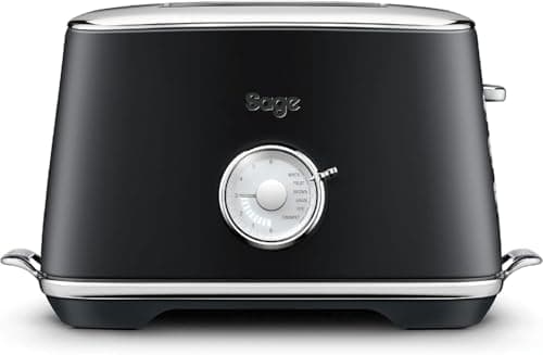 Image of Sage - Toast Select Luxe - Compact 2-Slice Toaster - 6 Preset Settings, 1000 W, Variable Browning Level, LED Countdown Indicator - White, Brown, Grain, Fruit, Rye, Crumpet - Black Truffle