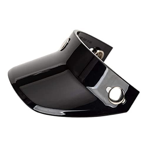 Image of zalati Open Helmet Visor Peak Shield Retro Style for Making DIY Decorative Replacement Helmet Motorbike - Black