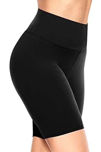 Image of TNNZEET Cycling Shorts Women High Waisted Ladies Cycle Leggings for Gym Biker Running (Black,S-M)