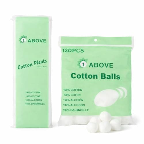 Image of Super Soft 100% Pure Cotton Wool Pleat 80g + 120 Cotton Wool Balls Pack | Premium Quality, Gentle & Absorbent | Ideal for Baby Care, Makeup Removal, Skincare & First Aid
