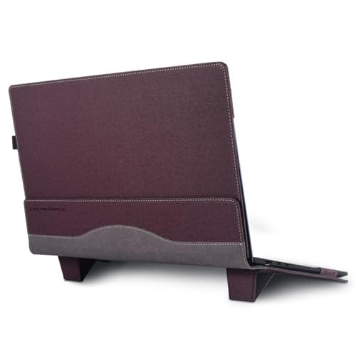 Image of Laptop Case Cover for 15.6" Samsung Galaxy Book4/3/2 360 Pro 360 15.6 Pro 4/3/2 NP950 NT955 NP750 Notebook Sleeve Bag PU Shell with Kickstands (Burgundy, 15.6)