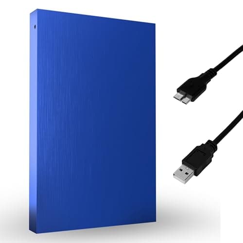 Image of 500GB Portable External Hard Drive – Ultra Slim USB 3.0 HDD with LED Light Indicator – Plug & Play Backup Storage Device – Portable Hard Drive for PC, Mac, PS4, & More – Universal Compatibility