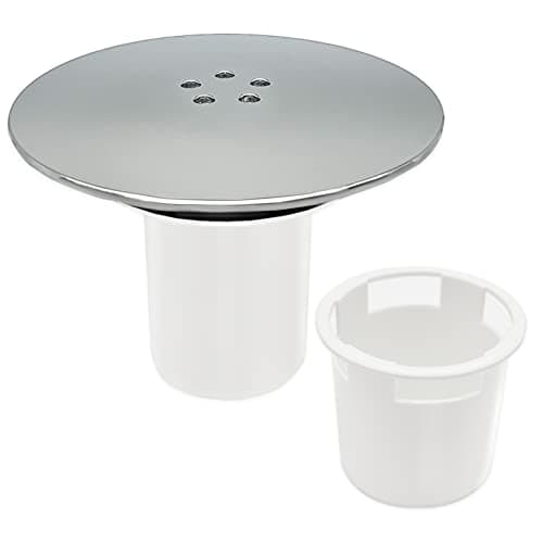 Image of Shower Drain Cover Replacement, 90mm/115mm High Flow Shower Plughole Cover Chrome, Shower Waste Trap Cover, Removable Top Fitting Cap Parts, Plug Hole Cover for Shower Drain Outlet