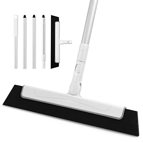 Image of Newthinking Foam Floor Squeegee Long Handle, Wet Room Squeegee Floor Mop Wiper with Adjustable Long Handle for Wet Room Bathroom, 26-48 inches