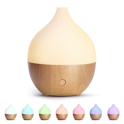 Image of SALKING Essential Oil Diffuser, 100ml Small Aromatherapy Ultrasonic Cool Mist Humidifier with Warm White Lights, Auto Shut-Off Function, for Office Home