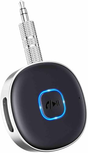 Image of Mohard Car Bluetooth AUX Adapter, Mini Bluetooth 5.3 Receiver for Home Stereo/Speaker/Wired Headphones, BluetoothCar Adapter AUX, Hi-Fi Receivers Amplifiers, Hands-free, Dual Connection, 16H Playtime
