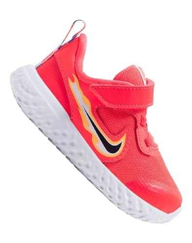 Image of NIKE Revolution 5 Sneaker, Crimson Laser Dk Smoke Grey, 6.5 UK Child