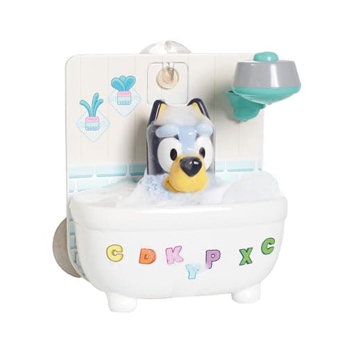 Image of Toomies Bluey Takes Her Bath, Interactive Bath Toy, Water and Bubbles, Functional Shower Head, Skill Development, for Children from 18 Months
