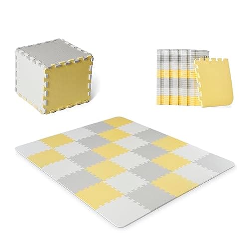 Image of Kinderkraft Puzzle Play Mat LUNO, 30 Pieces, Educational Playmat, Soft Foam Floor, Waterproof, Easy to Clean, No Harmful Substances, Foldable, for Kids Baby, 150x180 cm, Bag in Set, Multicolor