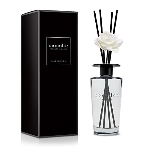 Image of COCODOR White Flower Reed Diffuser/April Breeze / 500ml / 1 Pack/Large Capacity Scent Diffuser for Bathroom Kitchen Bedroom Shelf Décor